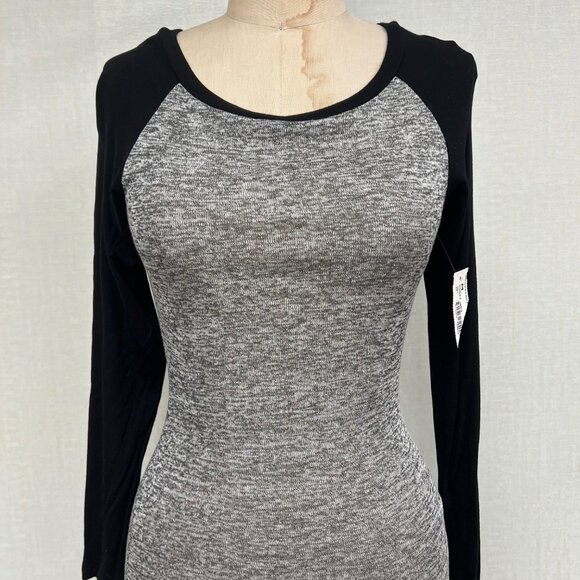 NWT Deadstock 2000s Raglan Baseball Tee Stretch Knit Dress Size Medium - Picture 3 of 5